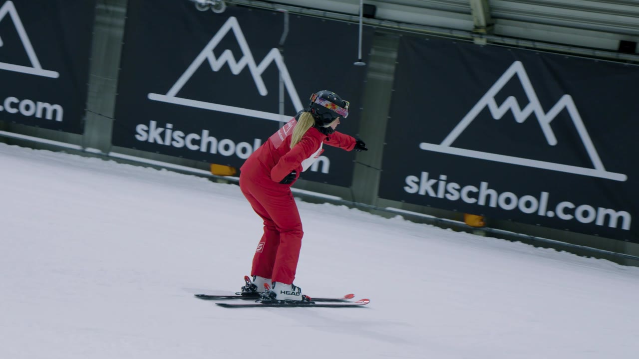 Leraar demonstreert: Ski kids vergevorderd